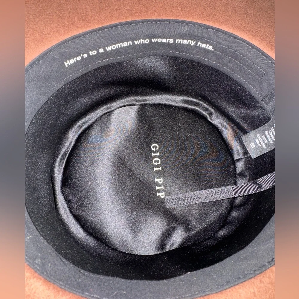 GIGI PIP Brown Hat with Black Interior - Picture 8 of 9